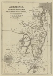 Abyssinia, Showing the Route of the British Forces